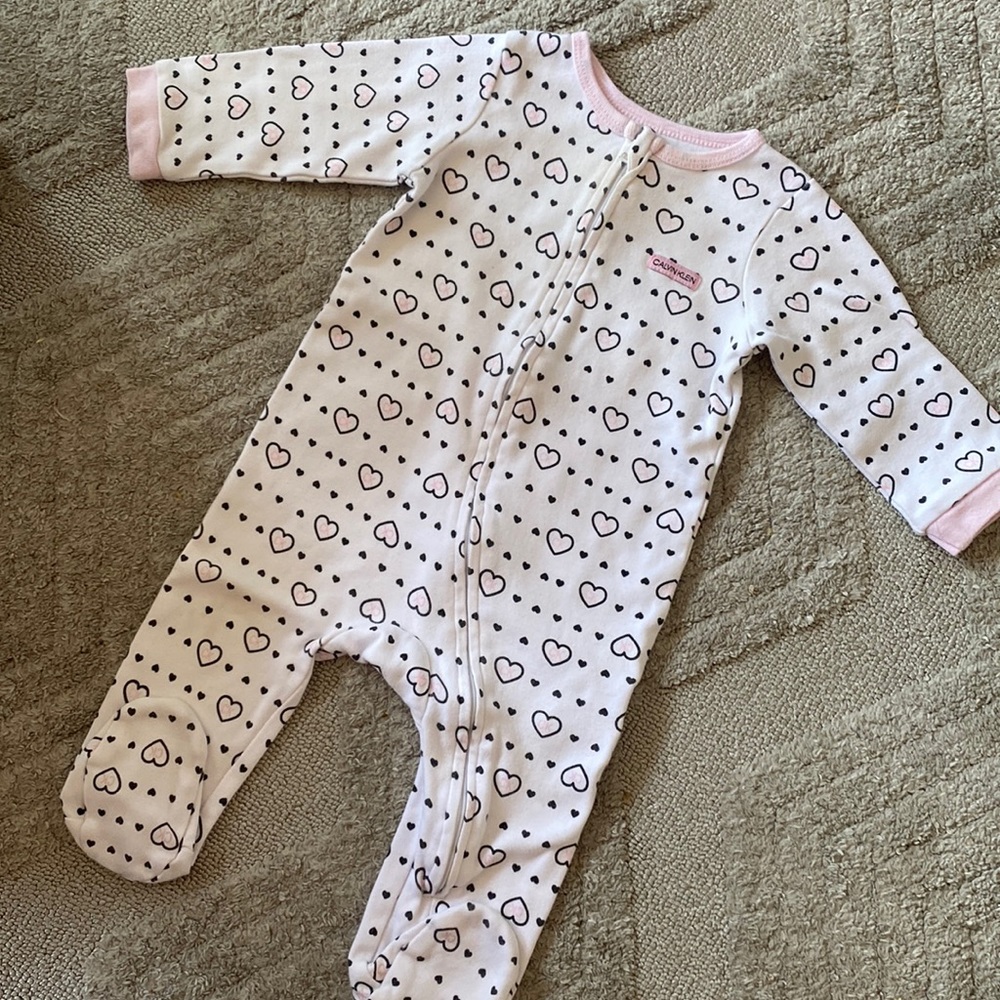 Calvin Klein baby footed pijamas